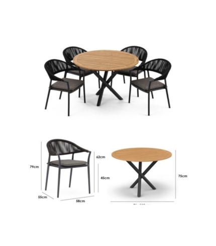 Rope Chairs & Table Set RC-01