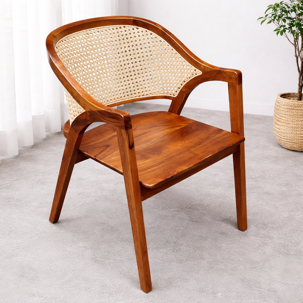 Premium Solid Wood Cane Dining Armchair Premium Solid Wood Cane Dining Armchair