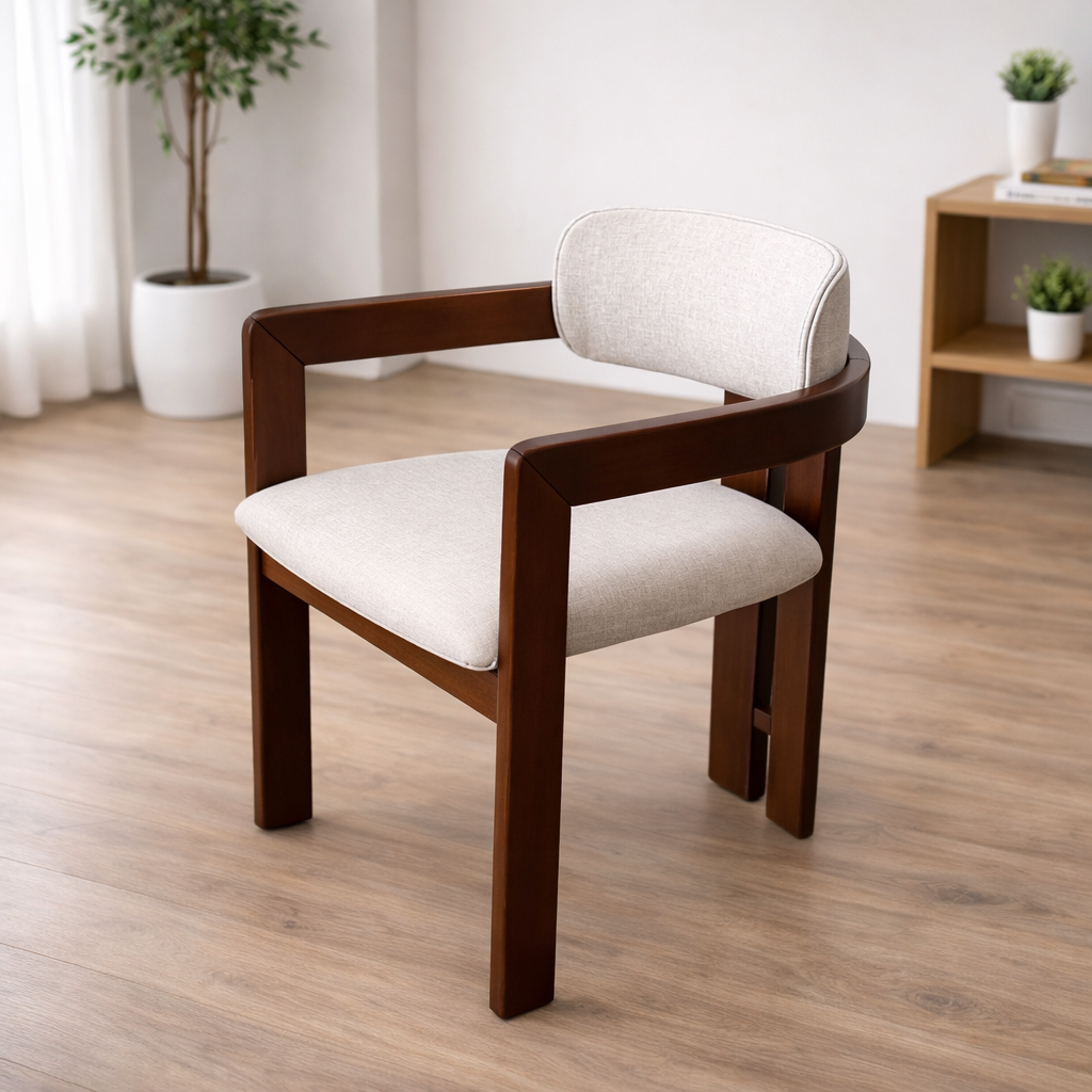 Modern Solid Wood Upholstered Armchair Modern Solid Wood Upholstered Armchair