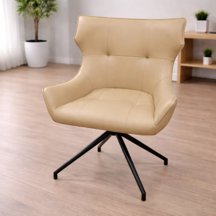 Modern Leatherette Swivel Dining Chair