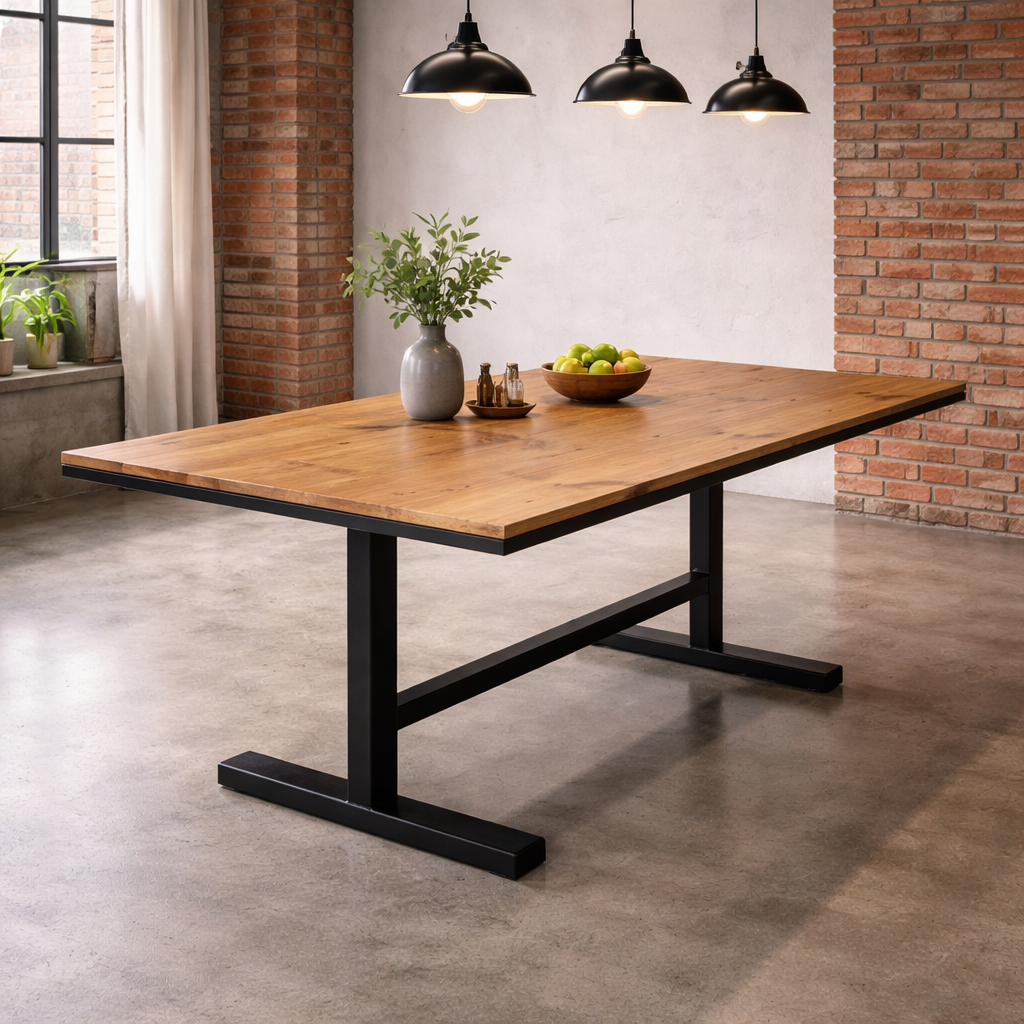 Industrial Wooden Dining Table Industrial Wooden Dining Table