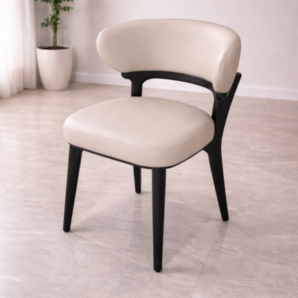 Sculpted Modern Upholstered Accent Chair