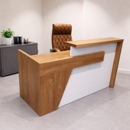Modern Wooden Reception Desk