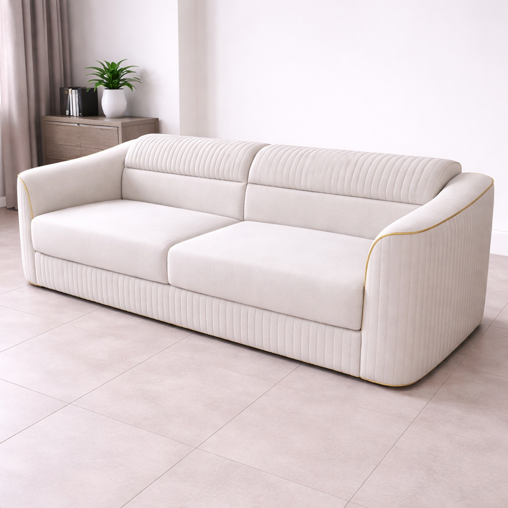 Luxury Channel Back Three-Seater Sofa Luxury Channel Back Three-Seater Sofa